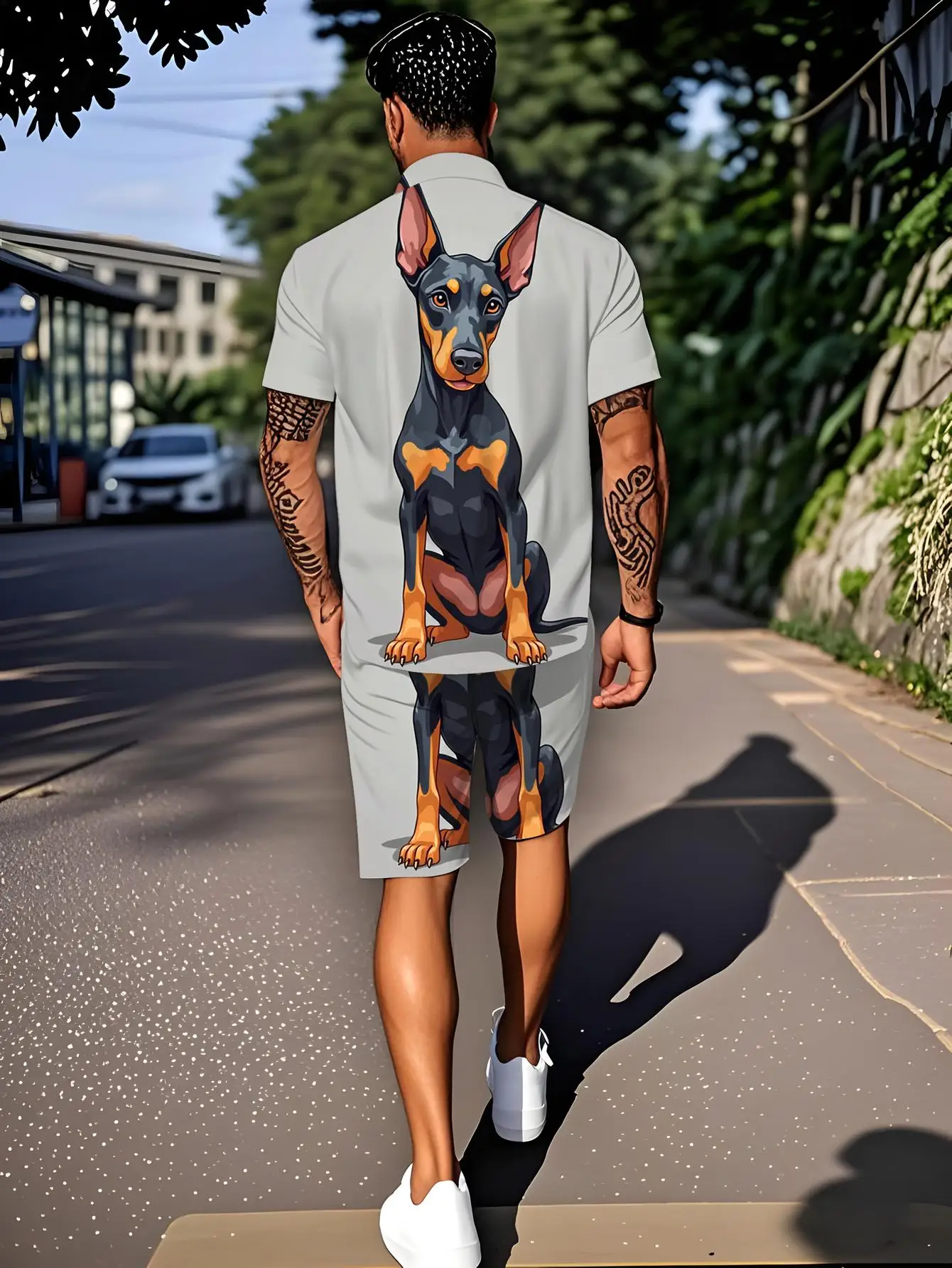 Men's Shirt Sets 2026 Spring/Summer Graphic training suit set men 2 piece set 3D Printed jogging suit men's suits jogging set