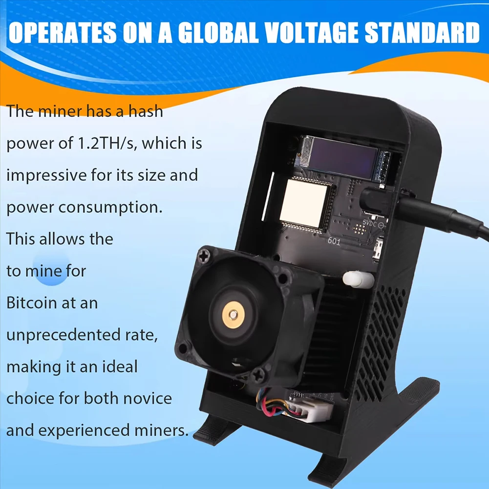 Bitaxe Gamma 601 Bitcoins Miner 1,2TH/s, BM1370 ASIC, 18W/TH, WiFi, Penambangan Rumah Senyap Konsumsi Daya Rendah