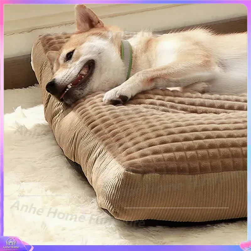 XL Large Luxury Plush Orthopedic Dog Bed Cat Sofa with Removable Cover Non Slip Base Pet Furniture Comfortable Washable