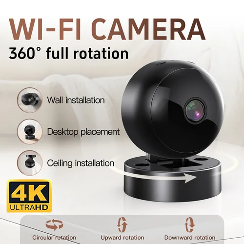 Imagen 2 del producto Cámara de seguridad inalámbrica Xiaomi 360 °   Cobertura total Vista 4K WiFi HD Detección de movimiento Visión nocturna Monitor remoto para interiores y exteriores