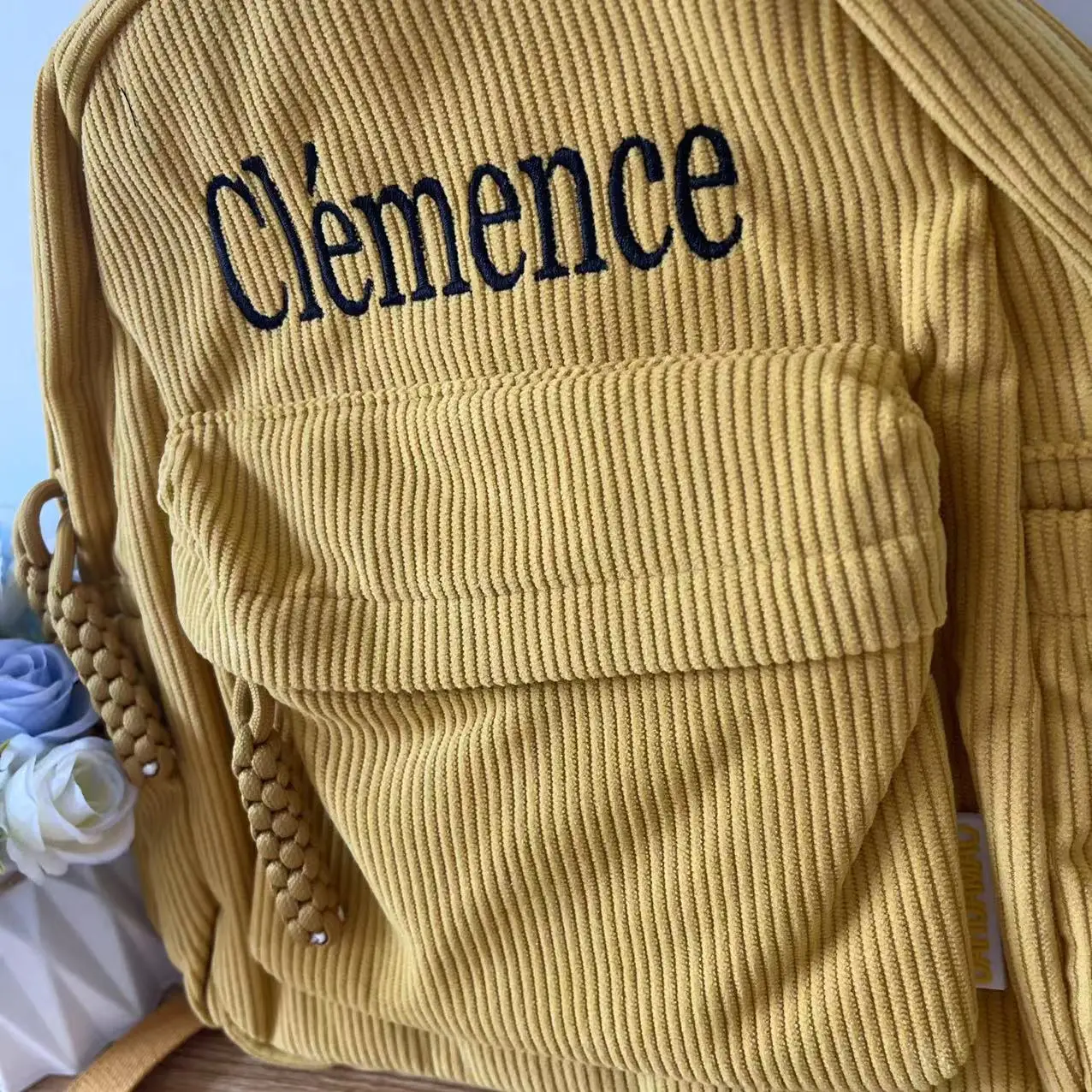 Personalized Custom Corduroy Bags, Handmade College Style Travel Bags, Solid Color Campus Bags, Simple And Unique Festival Gift