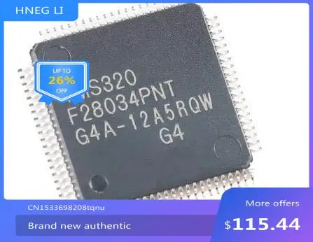 

IC new% TMS320F28034PNT LQFP80