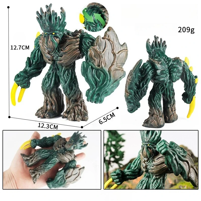 Modelos de dinosaurios sólidos, demonios de hielo, monstruos de pulpo, magma golems y otras figuras mágicas de bestia mítica y dragón