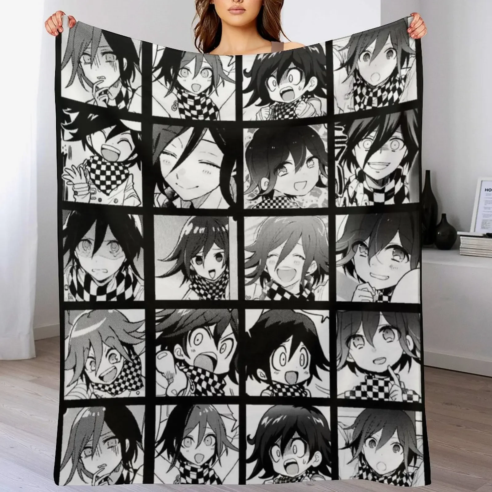 Kokichi Manga Collection Throw Blanket Portable Lightweight Blanket for Travel Camping