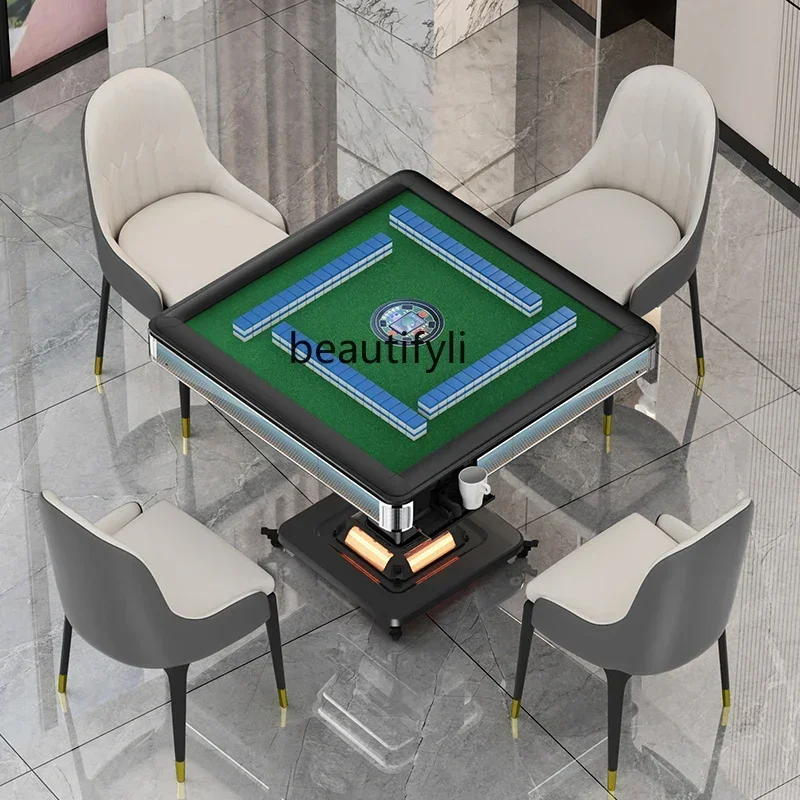 

Electric Folding Mahjong Machine Automatic Household Mute Heating Smart Mahjong Table Dining Table Dual-Use