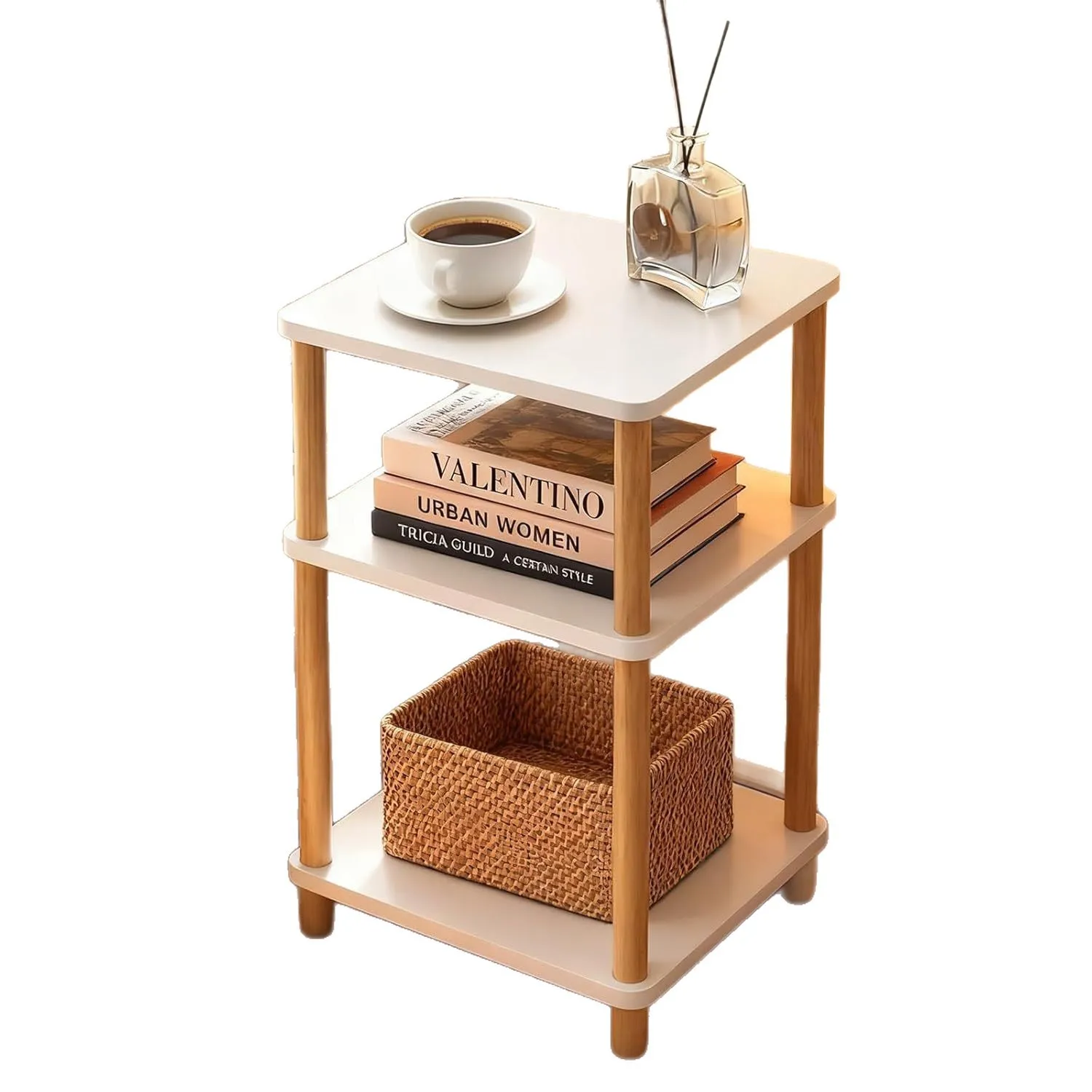 

Трансграничная деревянная прикроватная полка, простая бытовая полка для хранения, небольшая прикроватная тумбочка для спальни, журнальный столик из цельного дерева