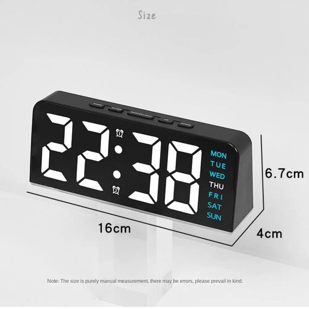 New Wall-mounted Electronic Wall Clock Temperature Multi-functional Digital LED Clocks Home DST Display Table Clock for Bedroom