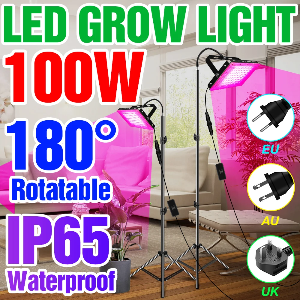 

Full Spectrum LED Grow Light With Stand Phytolamp For Plant Indoor Flower Hydroponic IP65 Waterproof LED Cultivation Growth Lamp