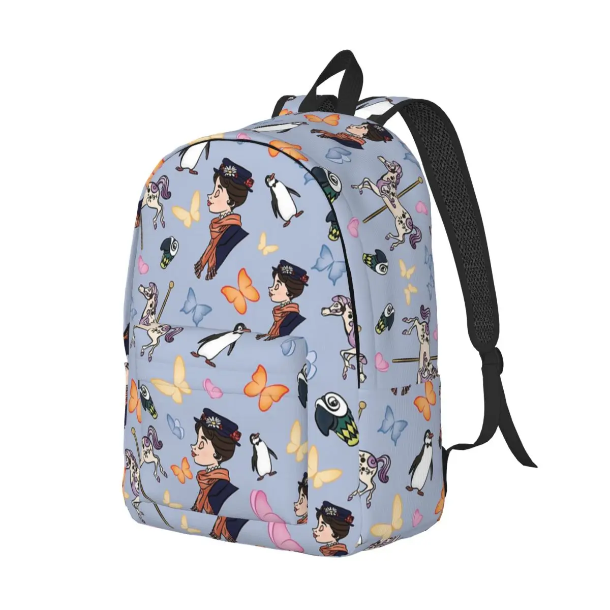 Mary Poppins Pattern Backpack Daypack Large Capacity Kids BookBag School Bag Shoulder Bags for Men Women
