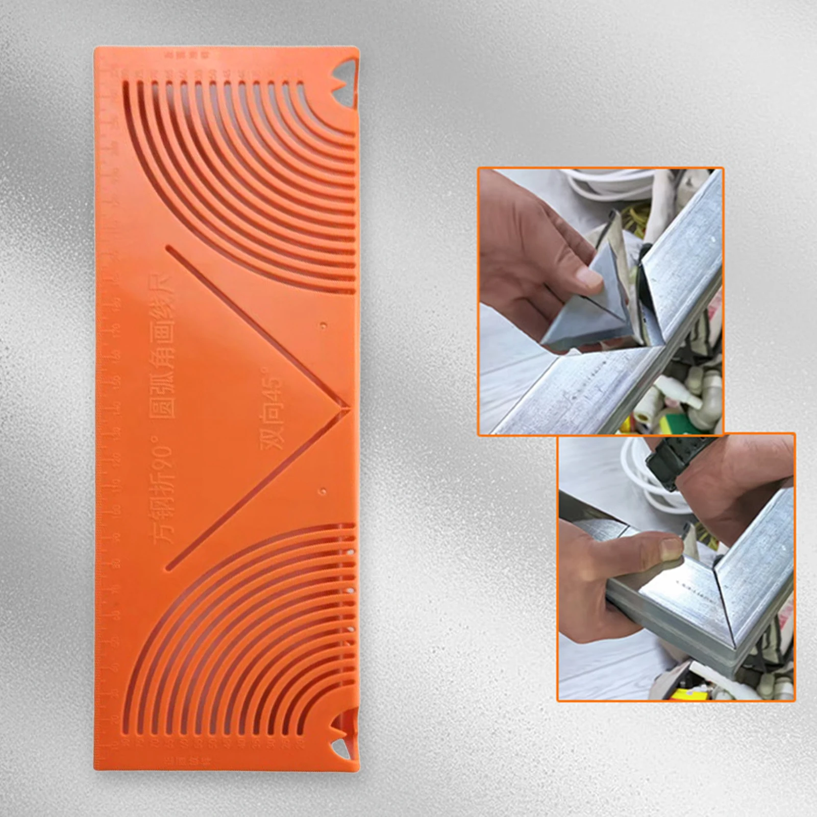 

Angle Plastic Square Tube Folding Ruler Metal Marking Multifunction Four-sided Ruler Smooth Arcs Precise 90-degree Angles