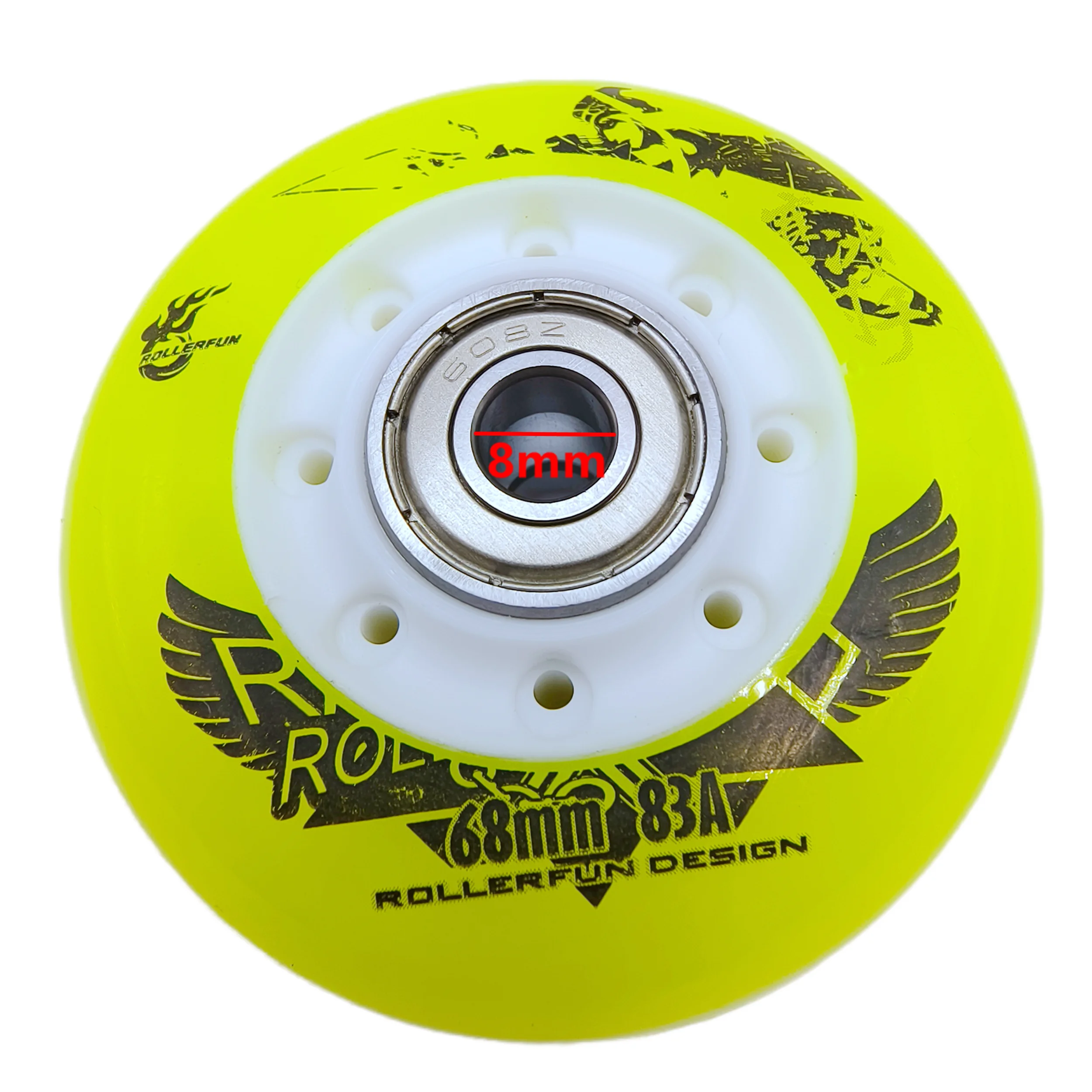 Roda de skate em linha para crianças, 64mm 68mm 72mm 83a 8 rodas/lote