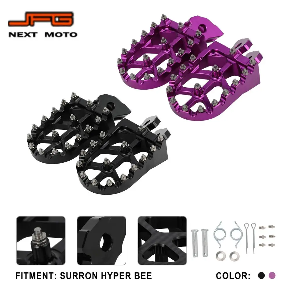 Motorcycles Foot Pegs Electric Dirt Bike For SURRON Hyper Bee CNC Aluminum Footrest Pedals Motocross Ebike JFG Parts Off-Road