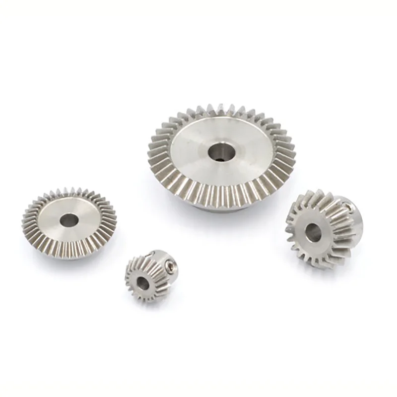 Stainless Steel Straight Bevel Gear 1:2 Ratio 90° Steering Gear 0.5-1.5M 18-40Teeth Industrial Mechanical Drive Right Angle Gear