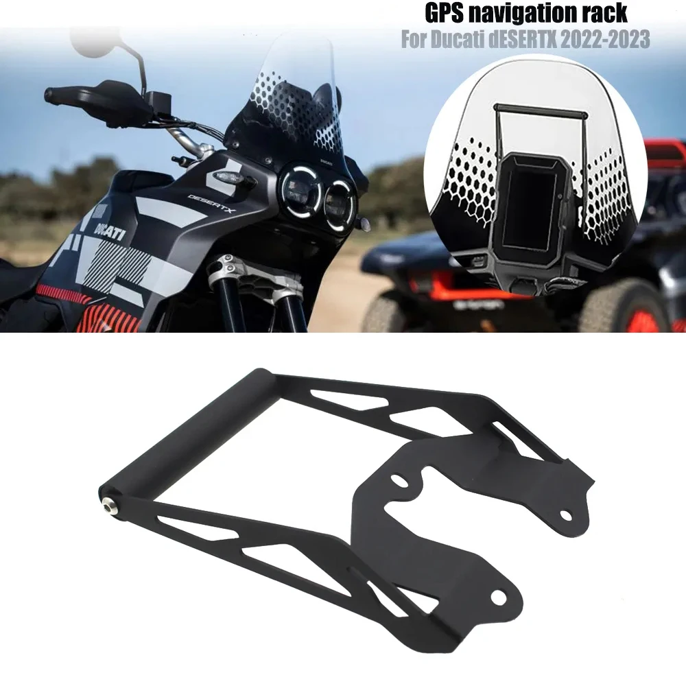 

DesertX Navigation Bracket Mount Smartphone GPS Holder For Ducati Desert X Rally 2022 2023 Motorcycle