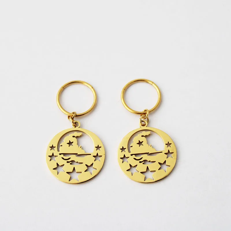 2022 New Arrival Earrings For Women Girls 24K Gold Color Stainless Steel Kiribati  Style Earrings