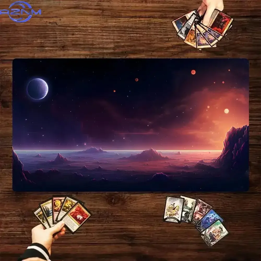 Alien Exotic Science Fiction Landscape Magic Party Game Mat Durable Rubber for MTG&TCG Games  Mouse Pad Offices Desk Mats