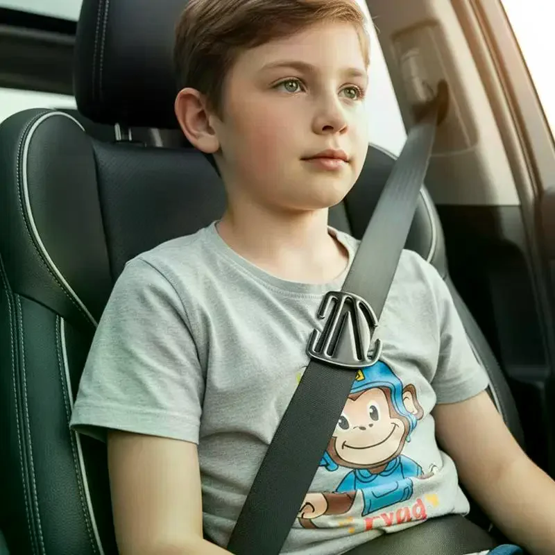 Safety Seat Belt Adjuster Anti-Neck Belt Positioner Stopper Shoulder Guard Buckle Kids Safety Seat Belt Cover Car Accessories