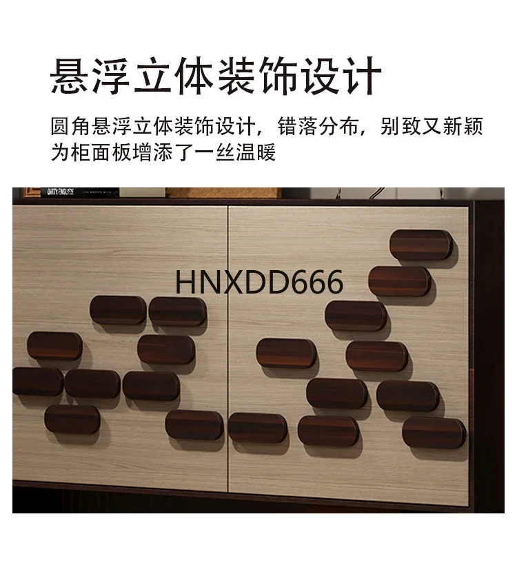 Italian Solid Wood Porch Sideboard Modern Minimalist Multi-Functional Decorative Tea Storage Cabinet