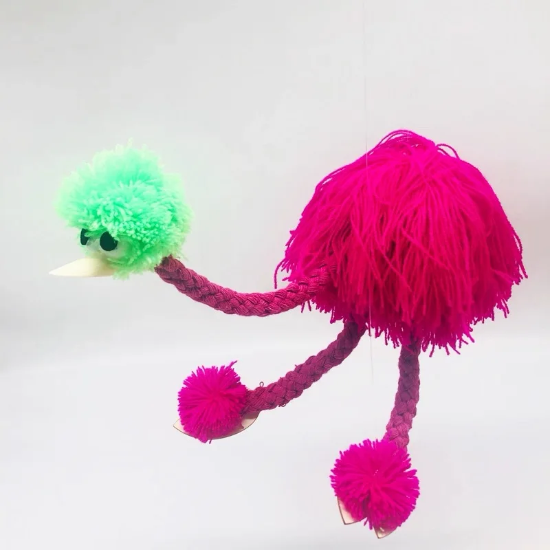 

Puppet Ostrich Magic Tricks Handicraft Vintage Wire-controlled Puppetry Interactive Educational Toys For Children Kids Gift