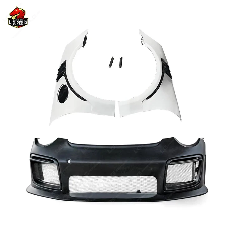

Half Carbon Fiber GT4 Style Front Bumper Body Kit For Porsche 718 987.2 with Front Bumper Fender