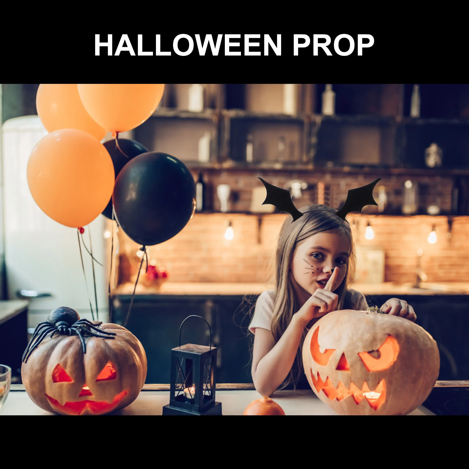 

1Set Halloween Bat Hairband Masquerade Costume Accessories Lace Eye Mask Lace Choker Necklace Halloween Accessories