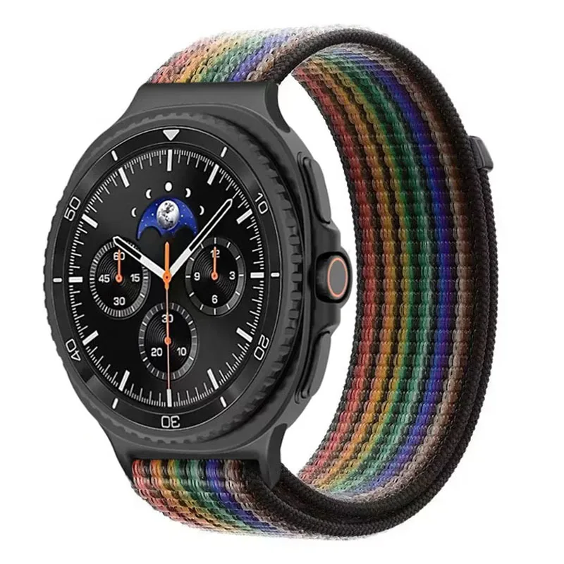 Metal Connecting Nylon Loop Strap For Samsung Galaxy Watch 8 40mm 44mm Wristband Bracelet For Samsung Galaxy 8 Classic 46mm Band