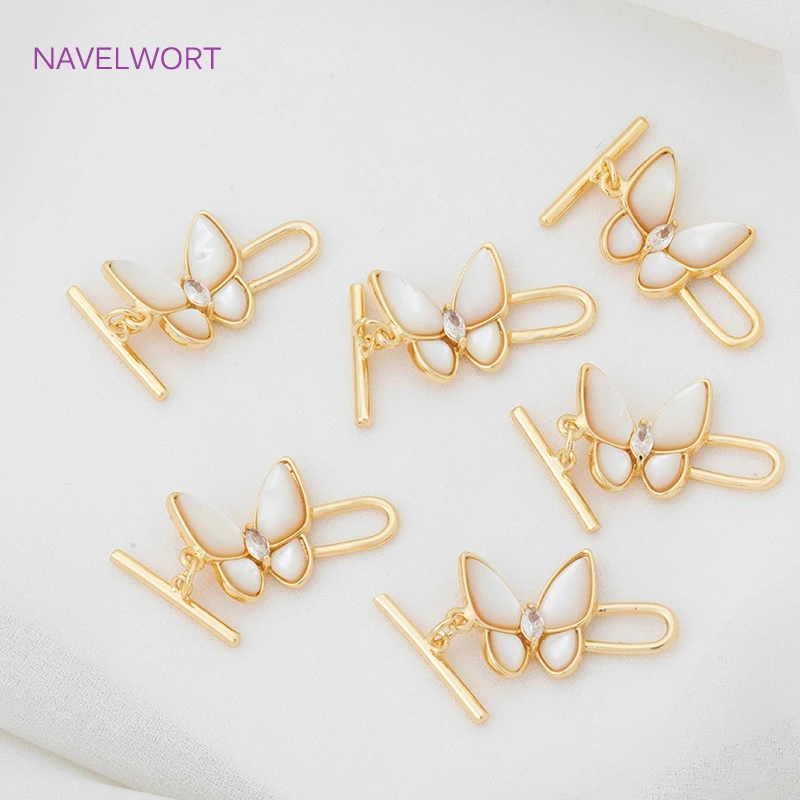 

Multi Types Heart/Pentagram/Butterfly/Flower Shape Shell OT Toggle Clasps Hooks For DIY Pearls / Beading Jewellery End Clasp