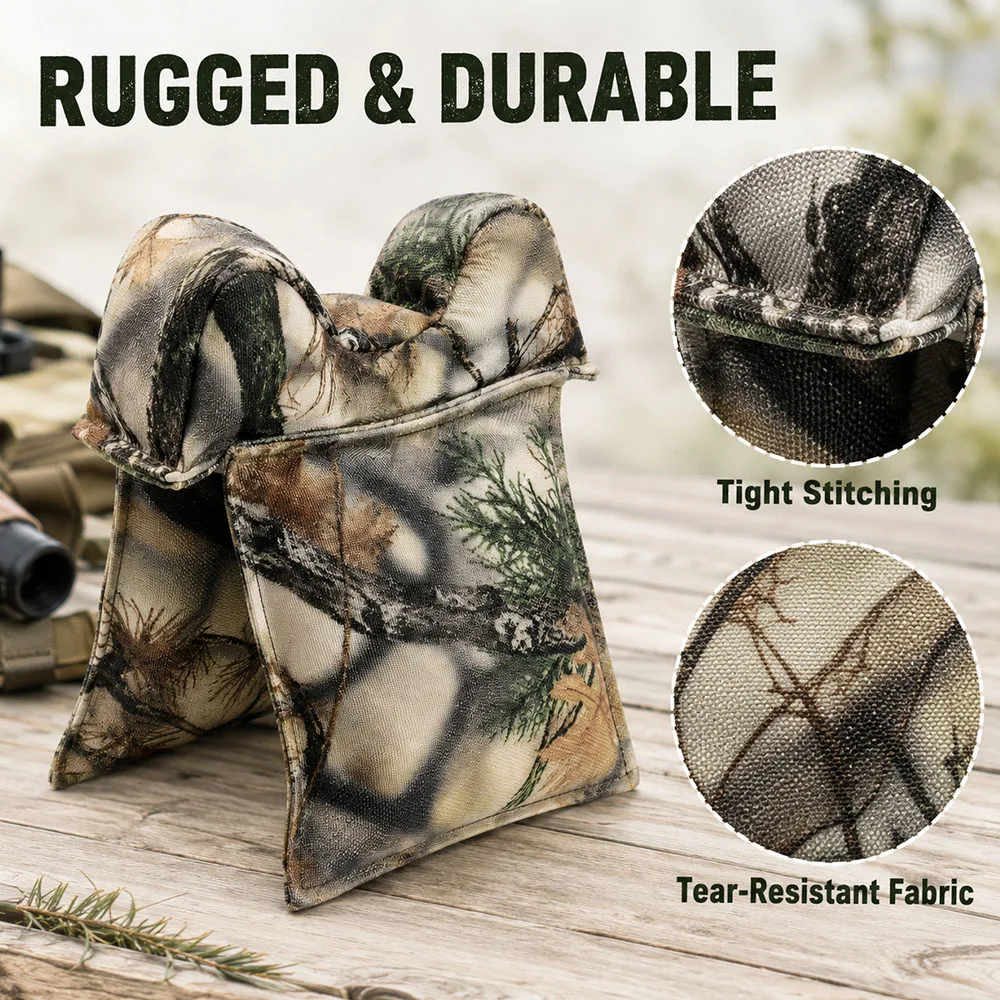 Tactical Mini Camo Shooting Rest Bag Foldable Filled Front Rear Support Sandbag for Outdoor Range Hunting Airsoft CS Training