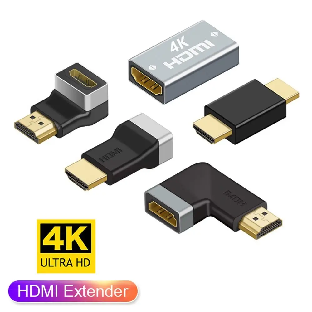 Adaptador de extensão de cabo hd universal macho para fêmea, extensor compatível com hdmi, conversor 4k 60hz