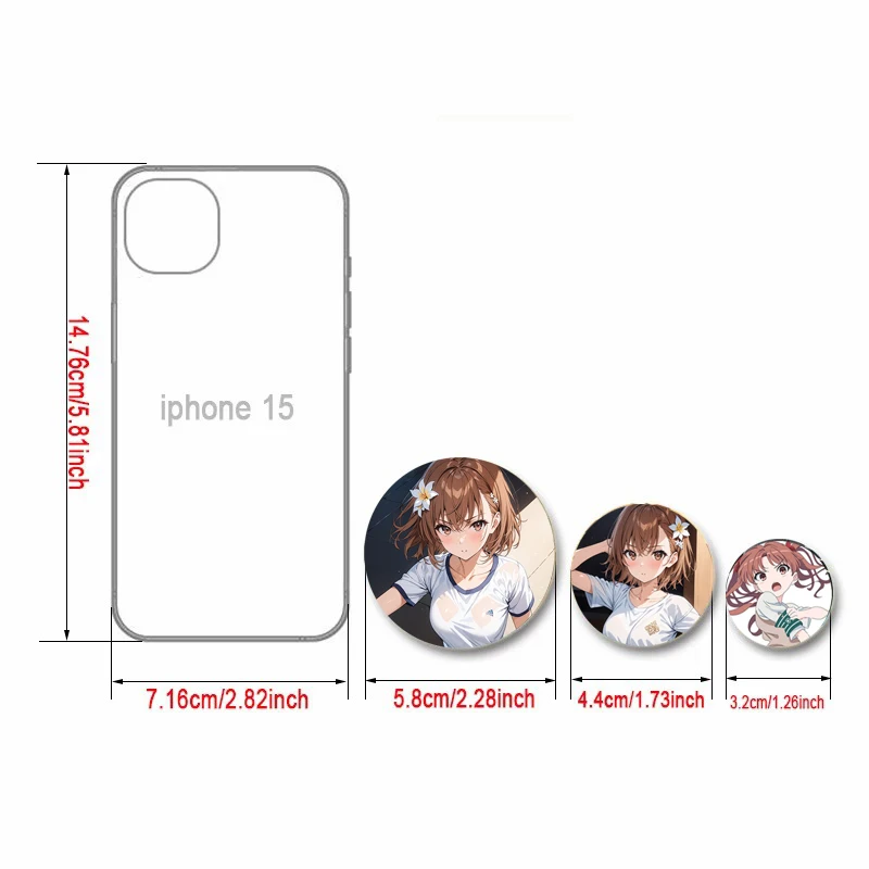 58mm Toaru Kagaku No Railgun Pins Cute Anime FigureMisaka Mikoto Shirai Kuroko Uiharu Kazari Saten Ruiko Badge Accessories