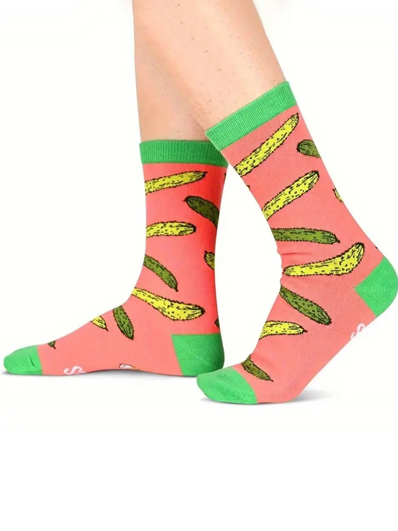 Men's Funny Pickle Socks - Novelty Gifts For Pickle Lovers - , Knitted Animal Pattern Fun socks Crazy happy socks Cucu