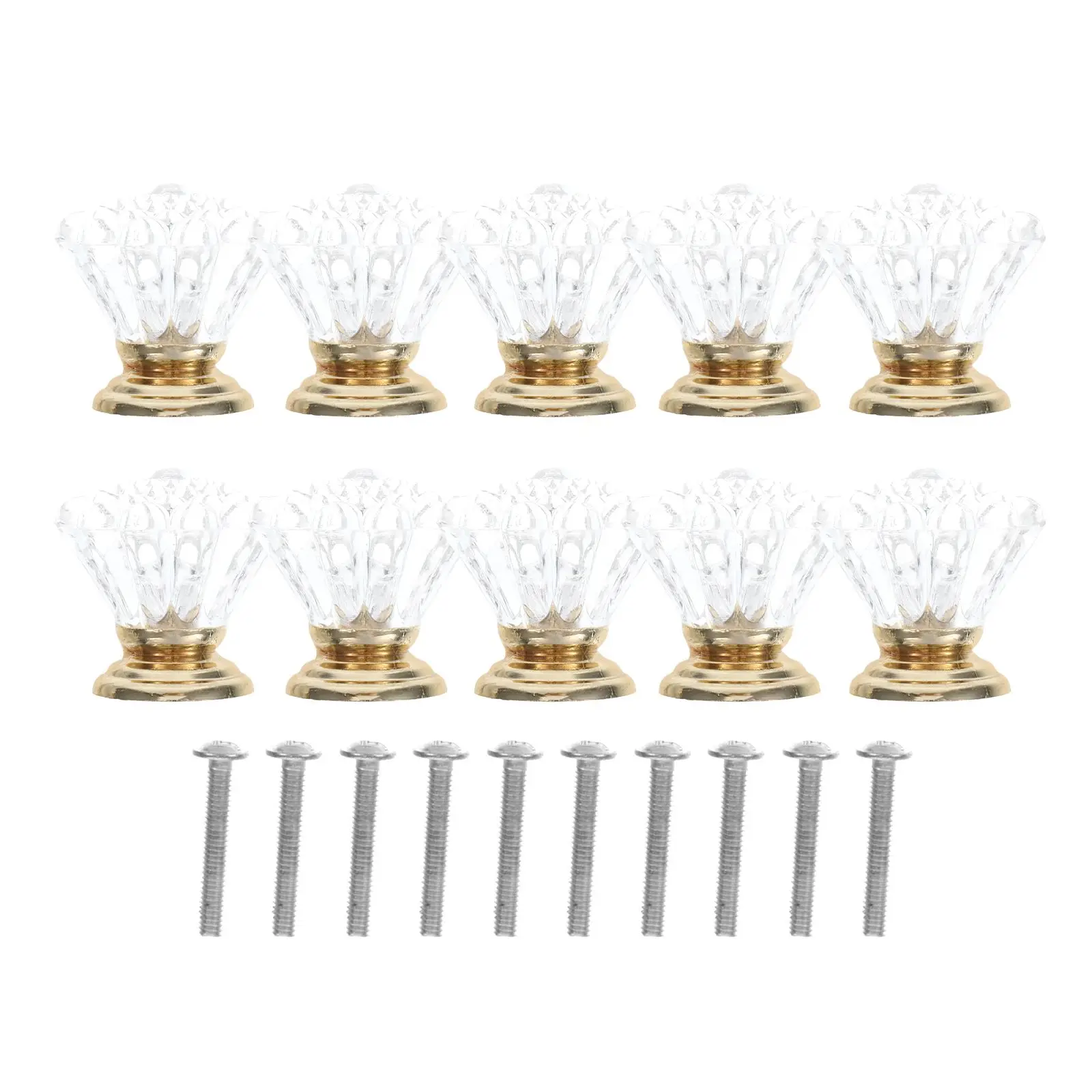 

Crystal H Drawers Cabinet 10 Pcs Acrylic Pulls Gold Brass Closet Door Hardware Glass Cabinet Knobs Pulls Glass Knobs