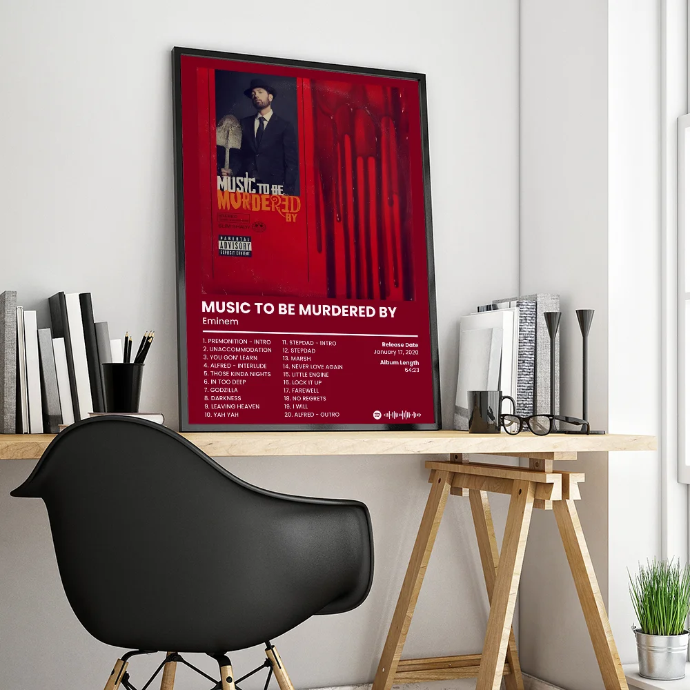 Super Rapper Eminems Movie Sticky Posters Vintage Room Home Bar Cafe Decor Vintage Decorative Painting