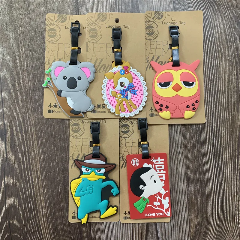

Disney Bambi Anime Luggage Tags Cartoon Suitcase Tag Travel Accessories Bag Holder Label Birthday Gift