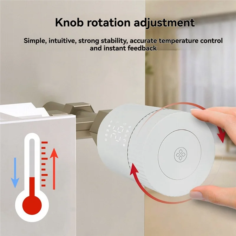 

Умный термостат ABZW, привод радиатора, клапан контроля температуры, управление через приложение для мобильного телефона для Alexa и Google Home
