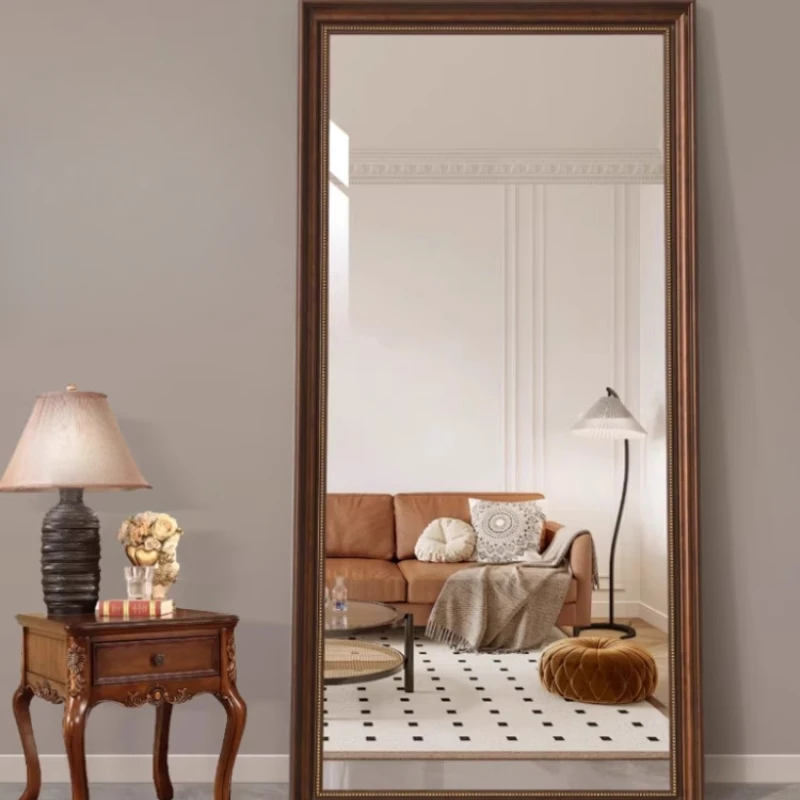 

Italian European retro full-length mirror American wall-mounted wall home full-length mirror floor-to-ceiling decorative fitting