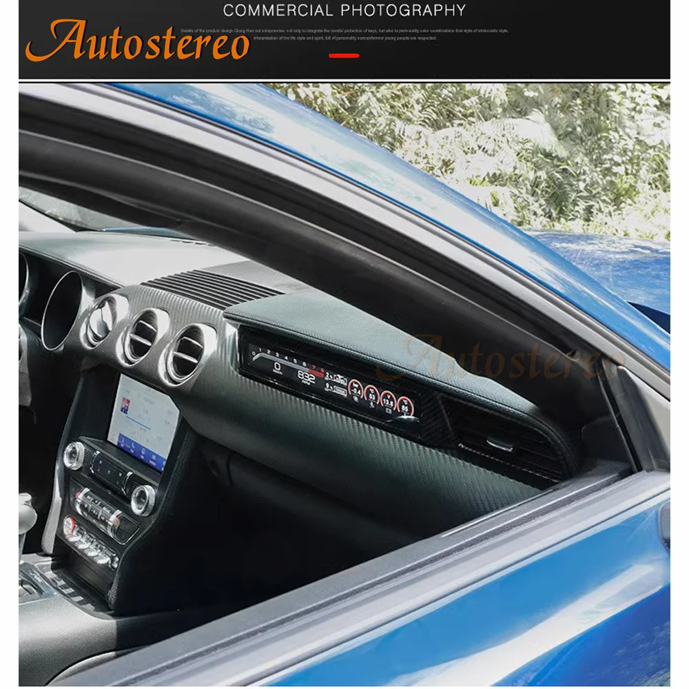 Car Instrument Dashboard For Ford Mustang 2015-2021 Digital Cluster Atmosphere Light Screen Copilot Display Multimedia HeadUnit