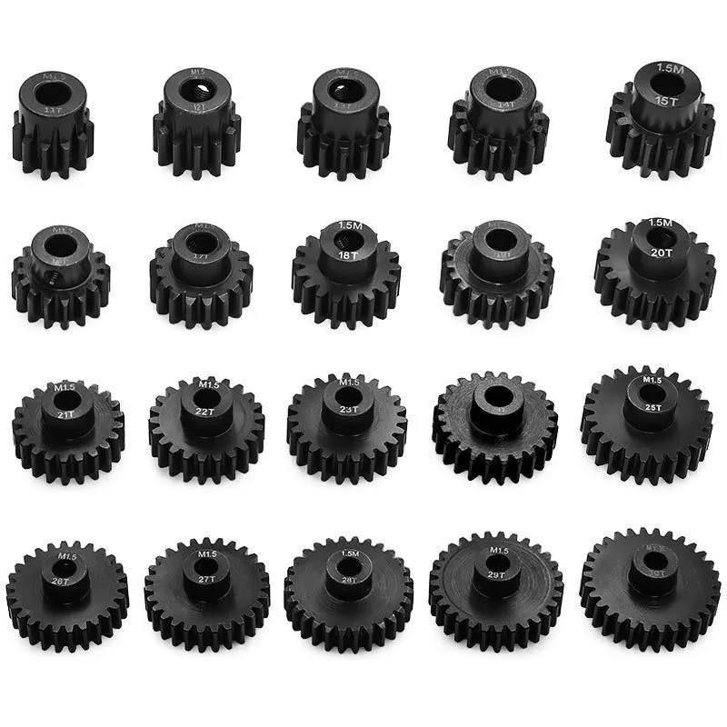 

5pcs 1.5M Steel Motor Gear 8mm 11T 14T 15T 16T 21T 26T 28T 30T for TRXS X-MAXX XRT RC Car Upgrade Parts Accessories