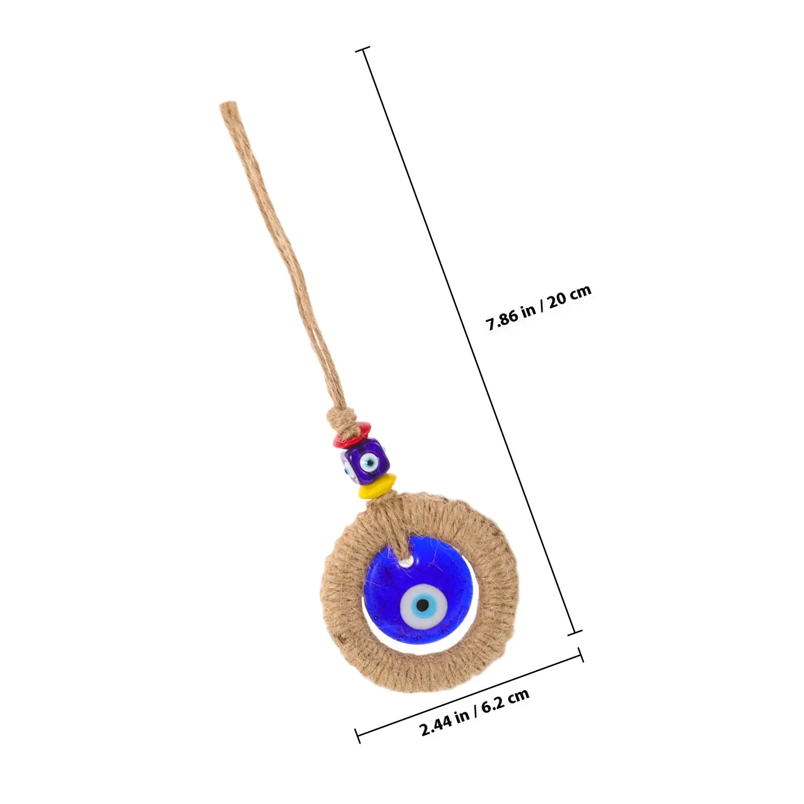 Turkish Blue Evil Eye Hanging Car Charm Ornament Rear View Mirror Good Luck Protection Pendant Wall Decor Amulet Keychain Feng