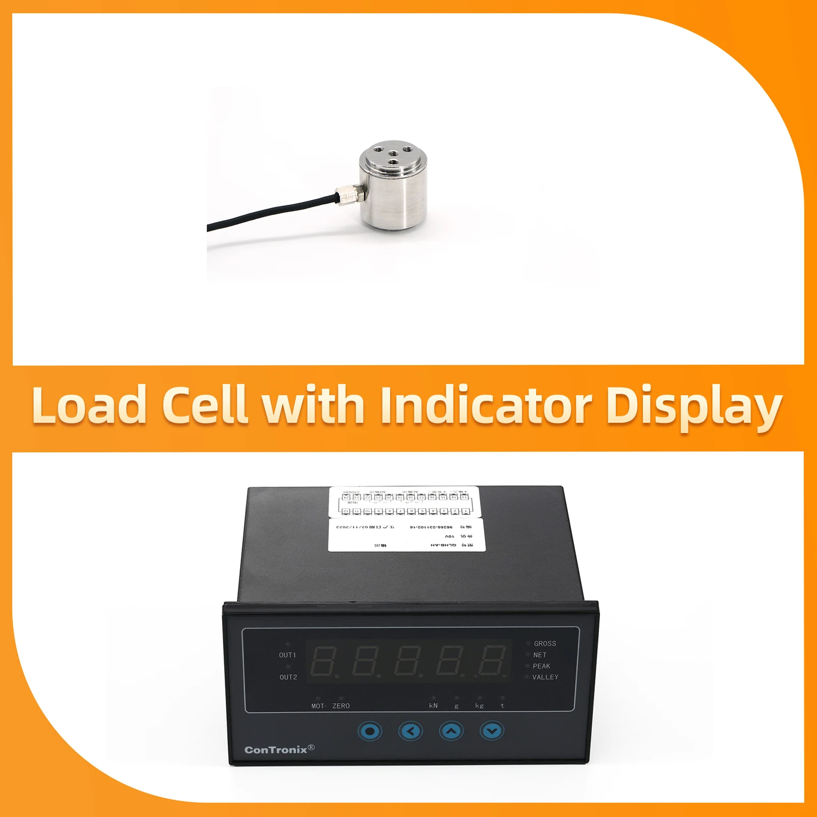 Micro Load Cell Sensor with Indicator Display,Test Tension and Compression Force Weight Pressure 5KG 10KG 20KG 100KG 200KG