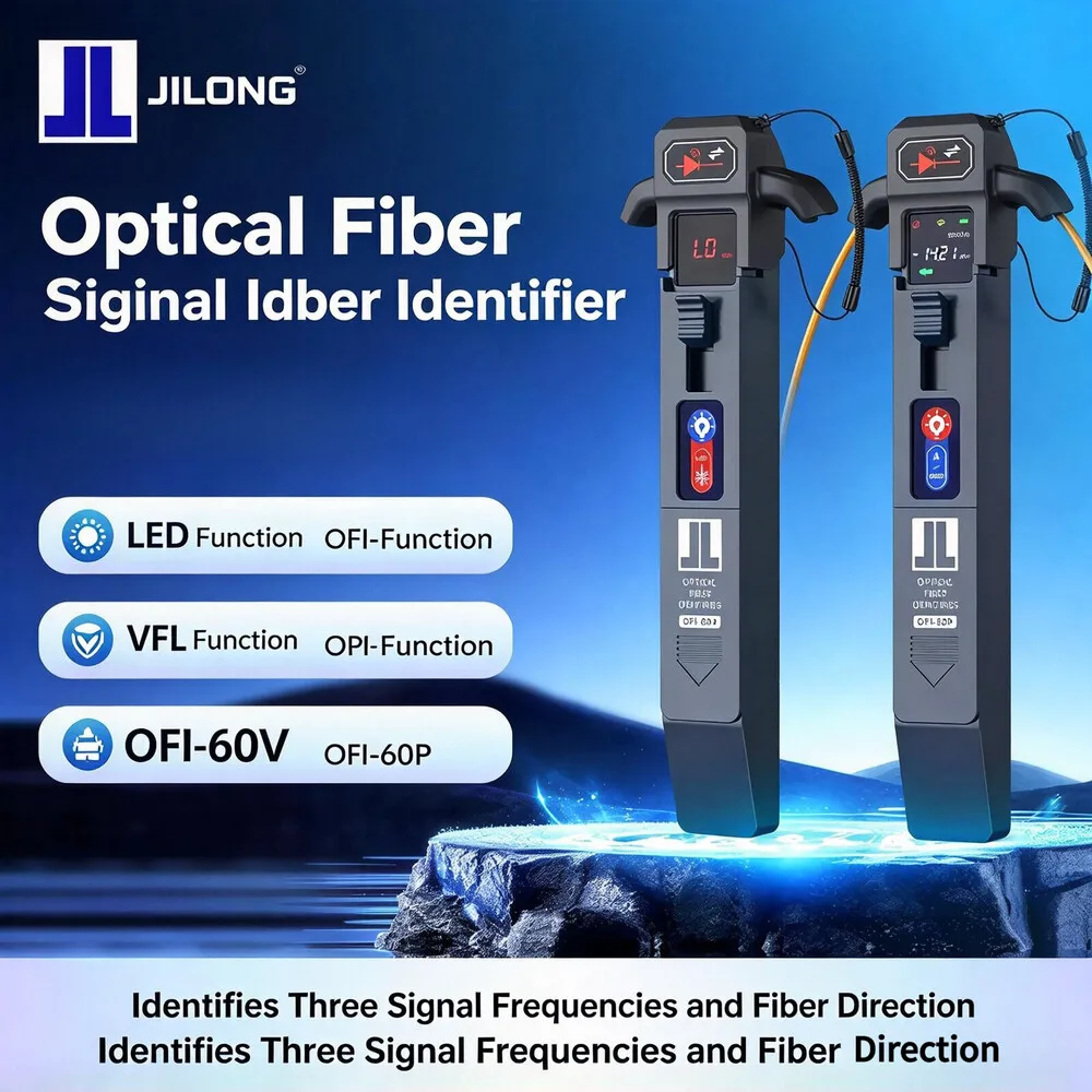JILONG Fiber Optic Signal Identifier OFI-45/60V/60P Fiber Direction Identification Tester with VFL and OPM Functions