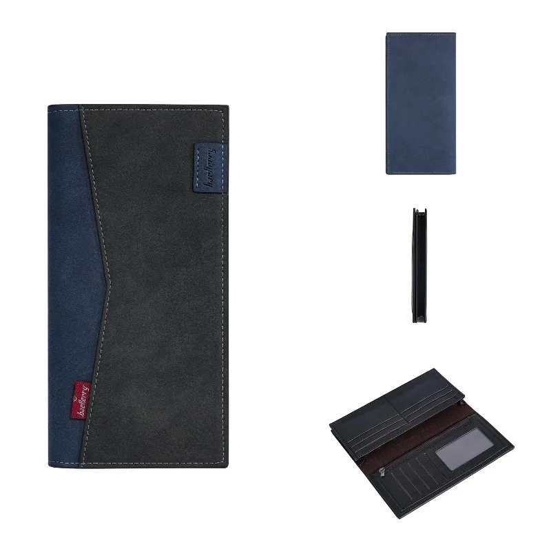 Baellerry Men's Wallet Vertical Multi Card Long Wallet Driver's License Change Bag Card Bag for Man Gift