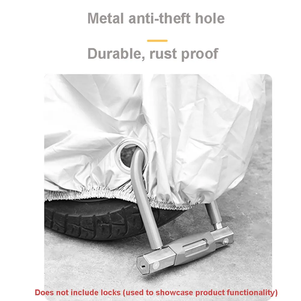 Waterproof Biker Cover Motorcycle Cover Motorbike Moto Scooter Cover UV Protector Dustproof Motorcycle Raincoat Black M-4XL