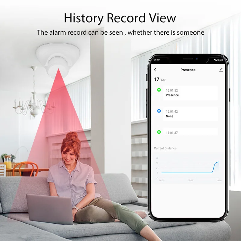 Ceiling/wall Lovag USB Szikratávirát Emberi Lélegzés Radar detekci Graffitik zigbee Emberek Jelenlét Érzékelő app Zárkózott vezérlő