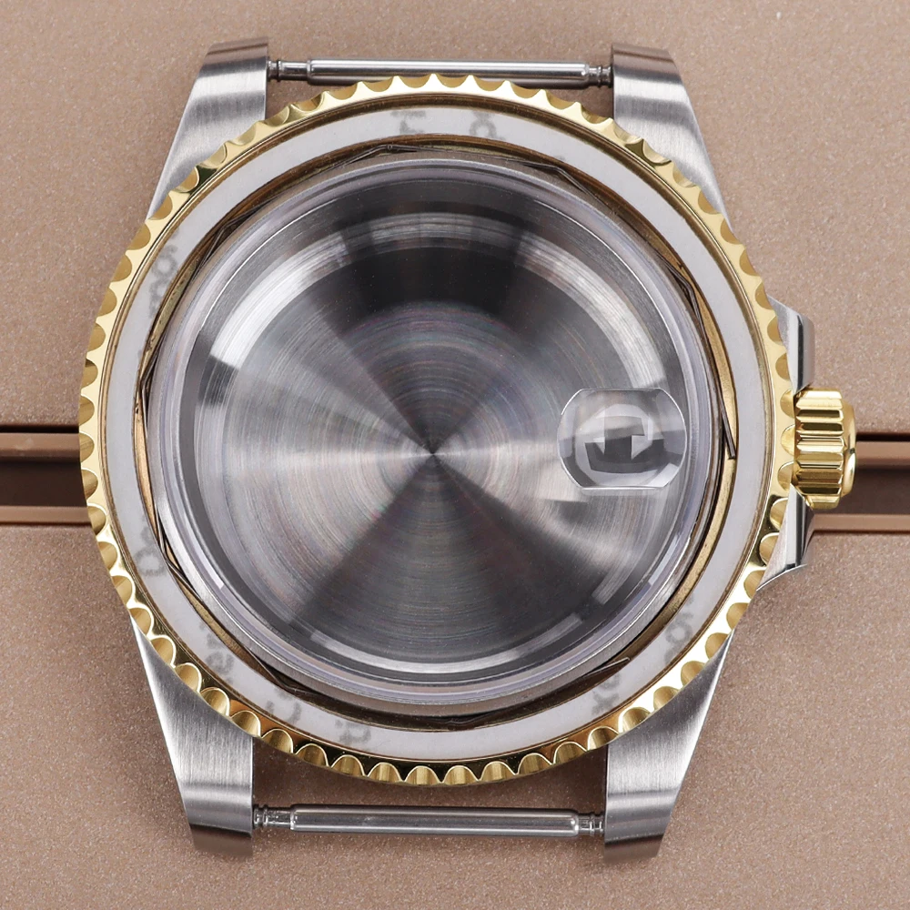 40 مللي متر 316L الصلب ساعة حالة الياقوت الزجاج ل SUB GMT NH35 NH36 NH34/38 4R36 Miyota8215 Eta 2824 حركة 28.5 مللي متر الطلب جمع