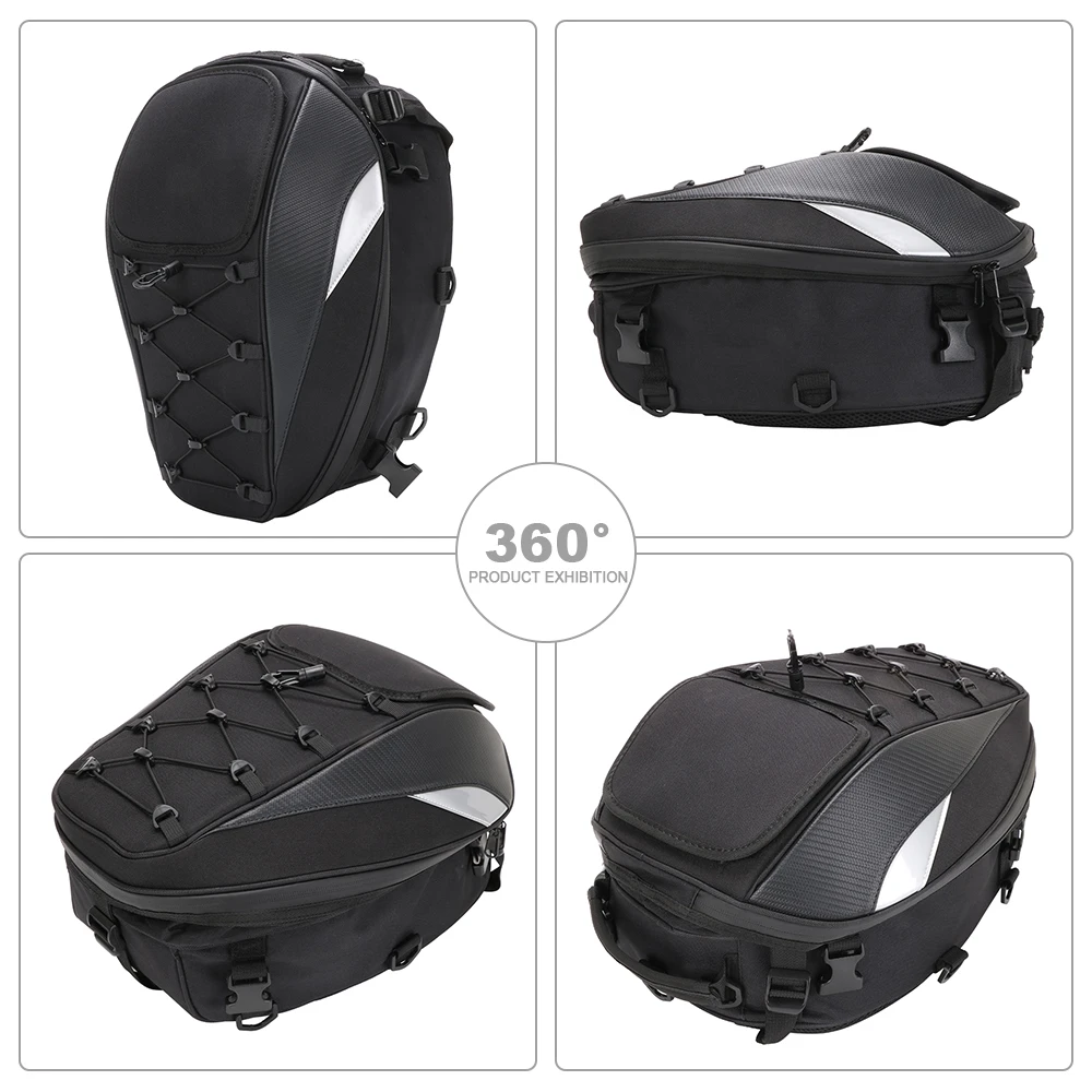 Motorcycles Universal Waterproof Tail Bag Electric Dirt Bike Rider Pack Rain Cover Rear Seat Bags Backpack Streetbike Motocross