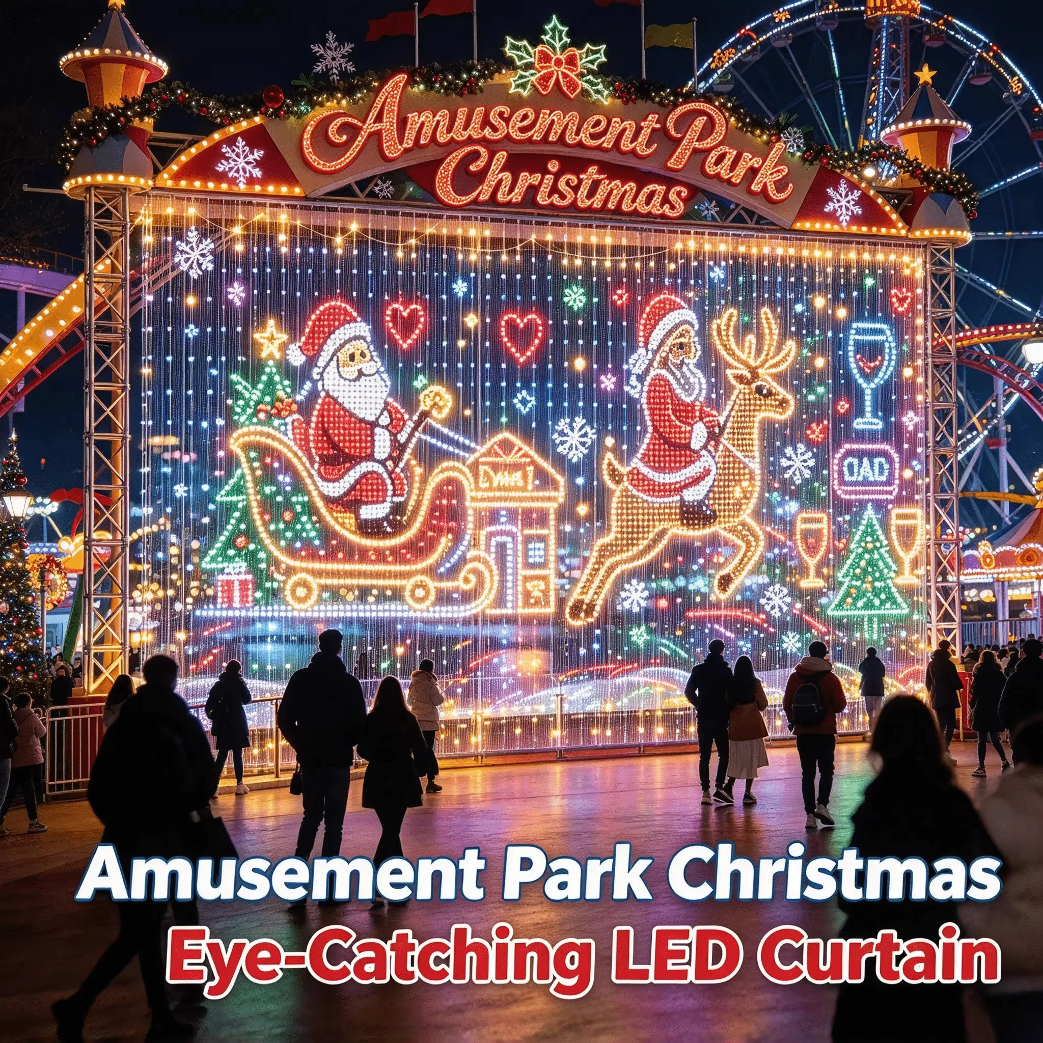 400個のledを使用したスマートカーテン型ledストリングライト。bluetoothアプリで制御可能。クリスマス、diy、写真の展示、結婚式、パーティーの装飾に最適。