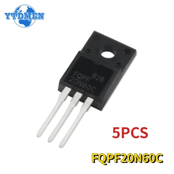 MOSFET 트랜지스터, FQPF20N60C, FQPF20N60, TO-220F, 20N60, 20A, 600V, 5 개
