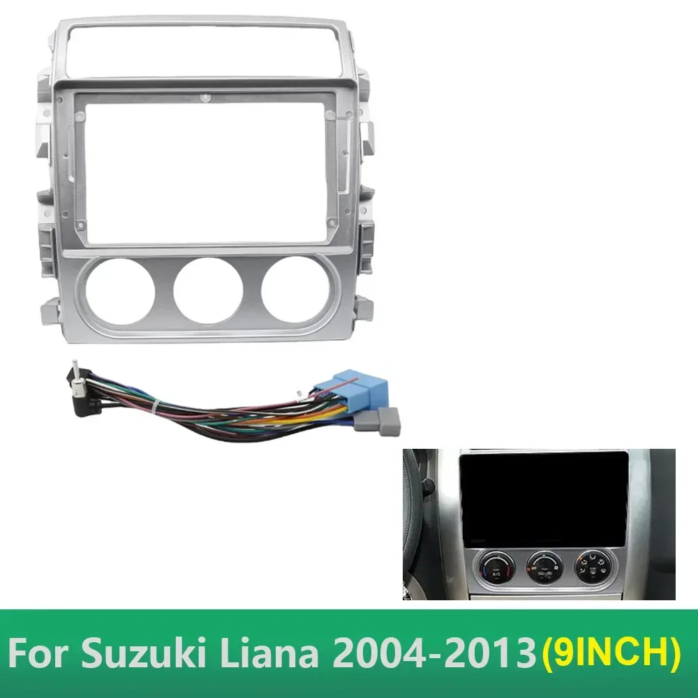 For SUZUKI LIANA 2006-2013 9 Inch Car Radio Stereo Fascia Android MP5 Player 2Din Head Unit Panel Frame Bezel Installation Trim