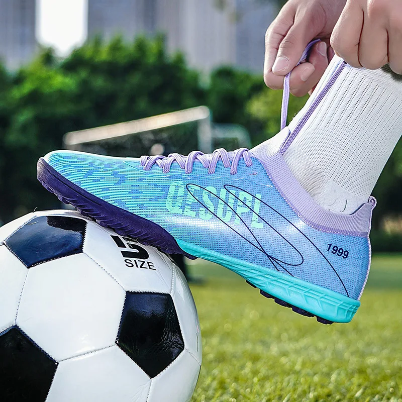New Men's Soccer Shoes Grass Adult Non-Slip Non Slip Football Boots Ultralight Sport Indoor Cleats Fg Turf Futsal Comfortable
